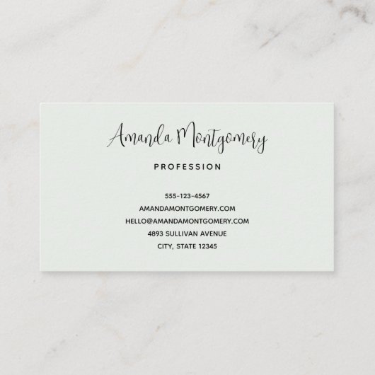 Mooie Vlinders en Bloemen Visitekaartje (Achterkant)