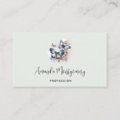 Mooie Vlinders en Bloemen Visitekaartje (Voorkant)