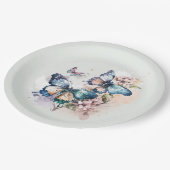 Mooie Vlinders en Bloemen Whimsical Papieren Bordje (Gekanteld)