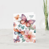 Mooie vlinders en bloemen worden snel gezond kaart (Voorkant)