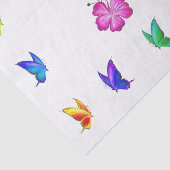 Mooie vlinders en hebiscus-bloem tissuepapier (Detail)