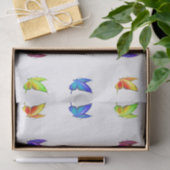 Mooie vlinders en hebiscus-bloem tissuepapier (Geschenk)