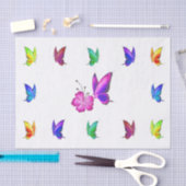 Mooie vlinders en hebiscus-bloem tissuepapier (Craft)