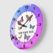 Mooie vlinders en Roos achtergrond Grote Klok (Hoek)