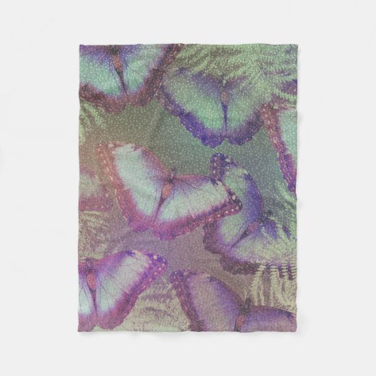 Mooie vlinders fleece deken (Voorkant)