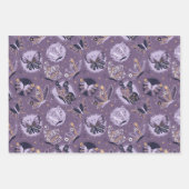 Mooie Vlinders in het Paars Inpakpapier Vel (Voorkant 2)