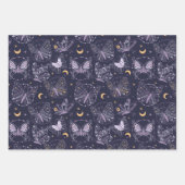 Mooie Vlinders in het Paars Inpakpapier Vel (Voorkant)