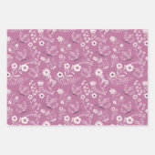 Mooie Vlinders in Roze en Paarse Inpakpapier Vel (Voorkant 3)