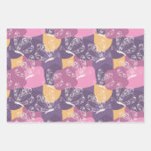 Mooie Vlinders in Roze en Paarse Inpakpapier Vel (Voorkant 2)