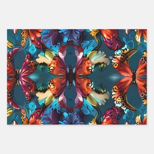 Mooie Vlinders   Inpakpapier Vel (Voorkant 2)