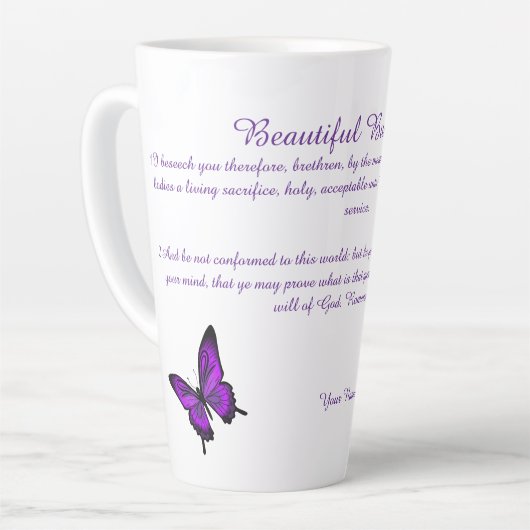 Mooie vlinders Latte Mok (Linkerhoek)