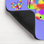 Mooie vlinders met regenboogvleugels muismat (Hoek)