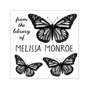 Mooie vlinders monarchen bibliotheek van.. Custom Rubberstempel