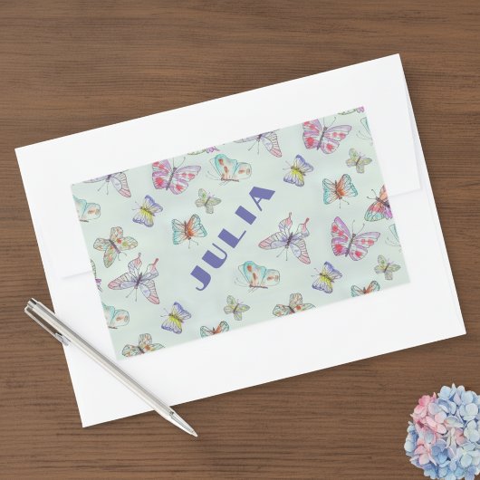 Mooie Vlinders Naam Sticker - Set van Vier