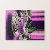 Mooie vlinders op Polka-Dot Cups Legpuzzel (Horizontaal)