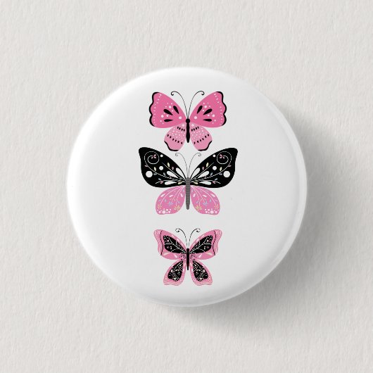 Mooie Vlinders Ronde Button 3,2 Cm (Voorkant)