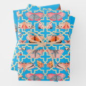 Mooie vlinders turquoise blauw inpakpapier vel (In situ)