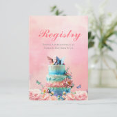 Mooie Vlinders Twins Baby Registry Informatiekaartje (Staand voorkant)