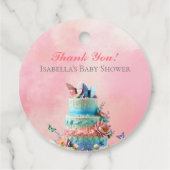 Mooie Vlinders Twins Baby shower Bedankjes Labels (Achterkant)