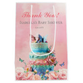 Mooie Vlinders Twins Baby shower Medium Cadeauzakje (Achterkant)