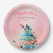 Mooie Vlinders Twins Baby shower Papieren Bordje (Voorkant)