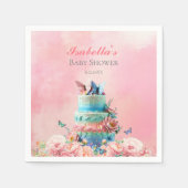 Mooie Vlinders Twins Baby shower Servet (Voorkant)