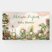 Mooie Vlindertuin Baby Shower Feest Spandoek (Horizontaal)
