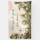 Mooie Vlindertuin Baby Shower Feest Spandoek (Verticaal)