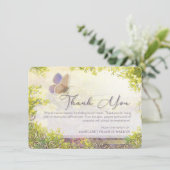 Mooie vlindertuin fijn bedankt voor je kaart (Staand voorkant)