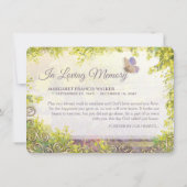 Mooie vlindertuin fijn bedankt voor je kaart (Achterkant)