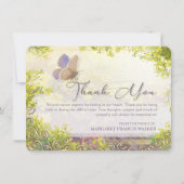 Mooie vlindertuin fijn bedankt voor je kaart (Voorkant)