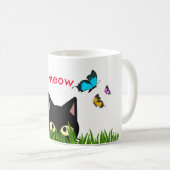 Mooie Vlindertuin met Zwarte Kat Mok (Voorkant rechts)