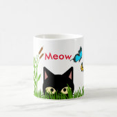 Mooie Vlindertuin met Zwarte Kat Mok (Center)