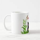 Mooie Vlindertuin met Zwarte Kat Mok (Links)