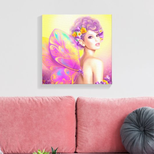 Mooie vlindervlinder canvas afdruk (Insitu (Woonkamer))