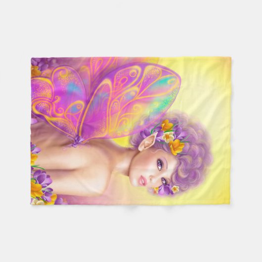 Mooie vlindervlinder fleece deken (Voorkant (Horizontaal))