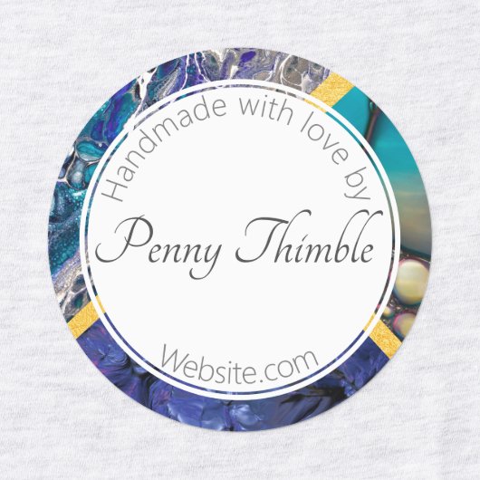 Mooie Vloeibare vormen Labels (Design 1)