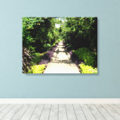 Mooie Vloertuinroute Canvas Afdruk (Insitu (Houten vloer))