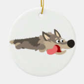 Mooie vloot Cartoon Wolf Ornament (Voorkant)