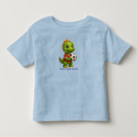 Mooie Voetbal Dino T-shirt voor Kinderen