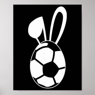 Mooie Voetbal Ei Shirt - Voetbal Pasen Ei Cadeau Poster