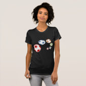 Mooie voetbal (football) set van ballen t-shirt (Voorkant volledig)