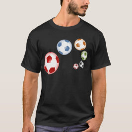 Mooie voetbal (football) set van ballen t-shirt
