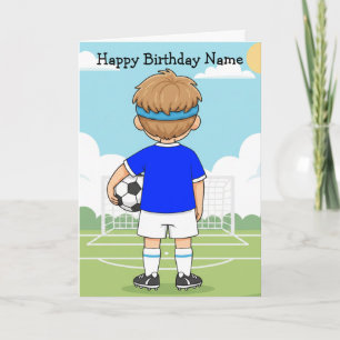 Mooie Voetbal Jongens Verjaardagskaart Kaart
