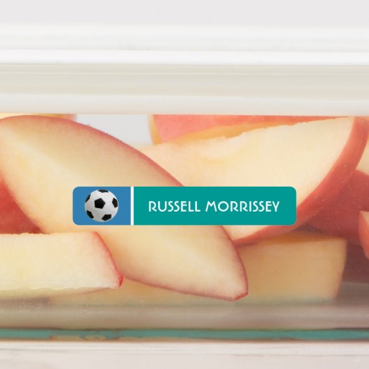 Mooie Voetbal Kids Naam Kleurrijk Labels (Aangebracht)