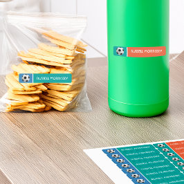 Mooie Voetbal Kids Naam Kleurrijk Labels