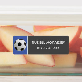 Mooie Voetbal Kids Naam Nummer Kleurrijk Labels