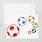 Mooie voetbal of football set van ballen briefkaart (Voorkant / Achterkant)