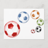 Mooie voetbal of football set van ballen briefkaart (Voorkant)