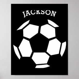 Mooie Voetbal Persoonlijke Kinderen Sport T-shirt  Poster
